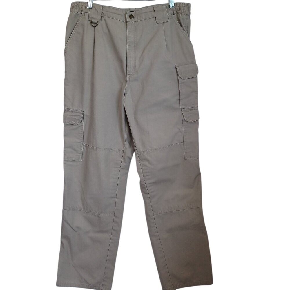 5.11 Tactical Pants Mens 34x32 Tan Beige Neutral Cotton Twill with Pockets